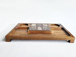 1970s Wood Charcuterie Board With Tile | Chairish