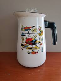 VTG Berggren Enamelware Coffee Pot 1960's Mid Century Modern ...