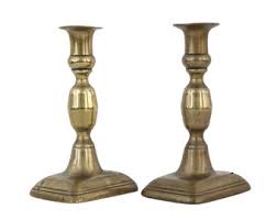 Exquisite Pair of Genuine Georgian Candlesticks in Solid ...