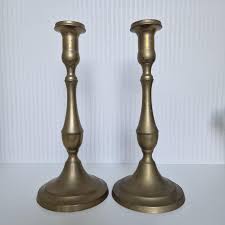 Vintage Brass Candle Holder Pair, Candlestick Home ...