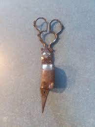 Antique 1800s Candle Wick Cutter Scissors Snuffer Steel Iron ...