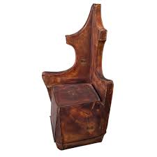 Vintage Architectural Leather Chair by Jason Koharik ...