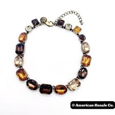 Rare Kathy Van Zeeland Amber Gemstone Choker | Mercari