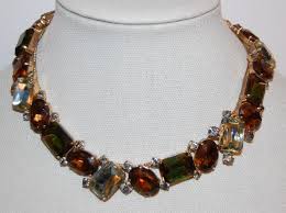 ELEGANT VTG 56 MULTICOLORED FRUIT SALAD OPEN BACK CRYSTALS CHOKER BIB NECKLACE | eBay Australia