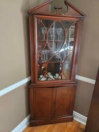 Pair of solid wood corner china cabinets. | 518 Trade Sell ...