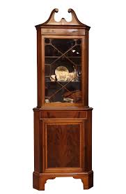 Sheraton Revival Corner Cabinet in Antique Corner Cabinet