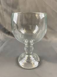 VTG Jumbo Goblet Clear Thick Rim Footed Glass Shrimp ...