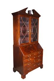 Antique Late 18th Century George III Mahogany Bureau Secretary Desk & Bookcase