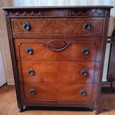 LOT 260: Berkey & Gay Furniture Co. Antique Solid Wood Dresser | EstateSales.org
