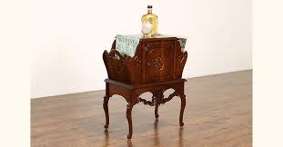 Carved Walnut Antique Chairside Tobacco Humidor ...