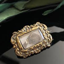 Antique Georgian Victorian Glass Hair Brooch – Theophelia