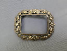 Antique Edwardian Brooch, 1900s Brass Floral Art Nouveau, 2 ...