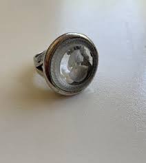 Glass Cloud Intaglio Sterling Silver Ring | Extasia Jewelry