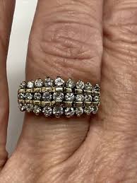 10k Diamond Cascade Ring 1.5+ tdw Size 7 | eBay