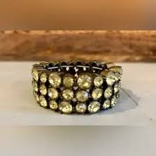 J. Crew | Jewelry | J Crew Rhinestone Stretch Bracelet ...