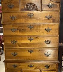Bonnet Top Highboy with Pinwheel Carvings and Impressive Size For Sale at 1stDibs | antique bonnet chest