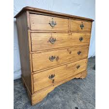 19th Century English Pine Chest of Drawers | Chairish