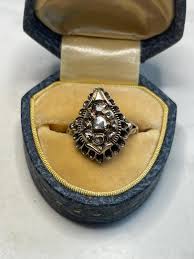 RARE! 19th Century GEORGIAN Rose Gold Diamond Ring - UNIQUE ...
