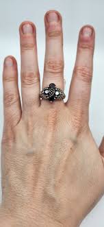 Vintage Sterling Silver Garnet Ring, Size 7.75 - Etsy