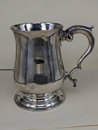1766 Georgian George III solid silver tankard London crowned leopard hallmark | eBay