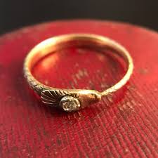 Georgian Snake Ring With Old Cut Diamond - Etsy