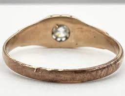 Antique Early Victorian Belcher Ring. Old Cut Diamond. Set in Yellow Gold. - Etsy