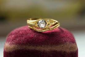 LAELIUS Antiques – Late Georgian Snake Ring with Diamond