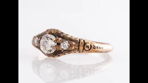 Antique Victorian Diamond Engagement Ring in 14K Yellow Gold – Filigree Jewelers