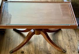 Antique Duncan Phyfe Mahogany Glass Top Tea/Coffee Table Georgian Style | eBay
