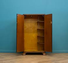 Art Deco Walnut Compact Wardrobe, 1930s for sale at Pamono