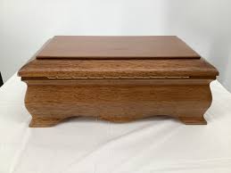 Vintage Floral Carved Wooden Large Jewelry Box With Mirror | eBay