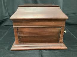 Lot - Columbia Table Top Phonograph in Mahogany Case