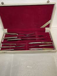 Vintage Steak Knives & Serving Knife Set - Stainless Steel ...