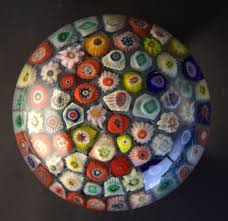 Vintage Scottish Millefiori Glass Paperweight Strathearn ...