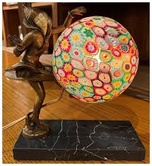 Ignacio Gallo Art Deco Table Lamp “Danseuse Des Indies” with ...
