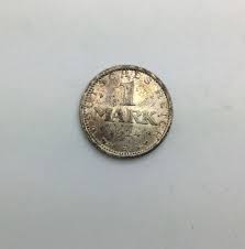 1924 A 1 Mark Silver KM#42 Weimar Republic Sharp Original ...