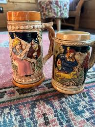 Vintage Set Majolica Style Beer Stein Japan - Etsy