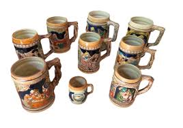 Ceramic Japan Beer Stein- Set of 9 - Etsy