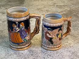 Vintage German Decorative Beer Steins, Vintage German Stein ...