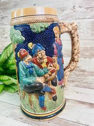 1950s Vintage Large Hand Painted Lusterware Beer Stein Mug From Japan/gift for Dad/husband - Etsy