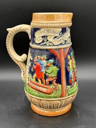 Heavy Vintage Ceramic German Beer Pitcher ~ Wedding Baptism Music Dance Scene - Etsy New Zealand