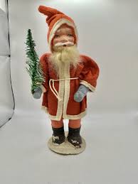 Rare W Germany St Nicholas, Santa Belsnickel Standing Figurine W/ Tree CDC | eBay