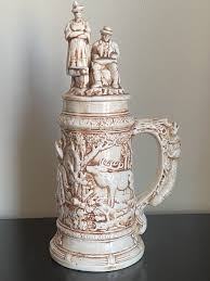 Large Collectible Beer Steins W/ Deer Hunting Seen ...