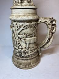 Vintage Bavarian Collectible Beer Stein Hunting Scenes ...