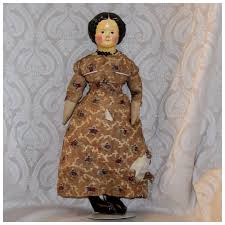 Sonneberg Type Superior German Papier Mache Head Doll. For Sale at Ruby Lane