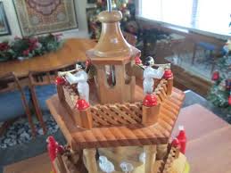 Christmas:Vintage 3 Tier Wooden Scandinavian Nativity Carousel Pyramid - arts & crafts - by owner - sale - craigslist
