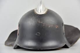 Perfect German double decal fireman 'Feuerwehr' steel helmet – Bevo Militaria – Military antique shop
