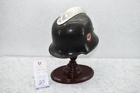 Sold at Auction: German Fireman's Pattern Helmet – w/“Hydr. I” Marked Liner – w/Bavarian Shield on Right