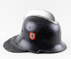 Sold at Auction: WWII GERMAN FIREMAN'S DOUBLE DECAL HELMET