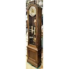 1920-30s German Oak Art Deco Tall Clock | Chairish